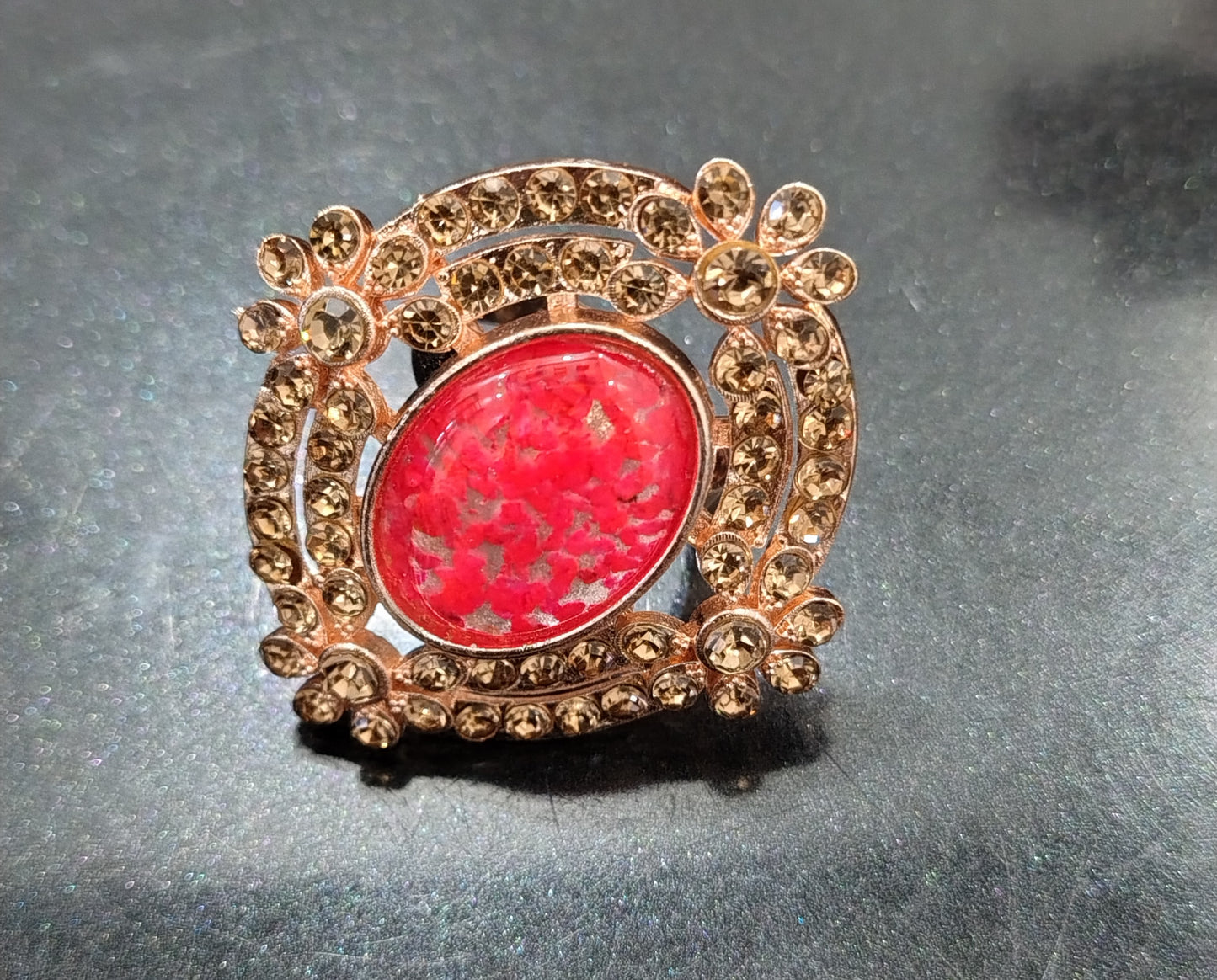 partywear red stone ring