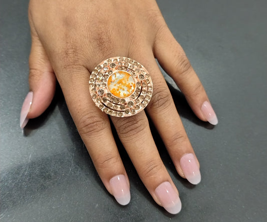 yellow stone party ring