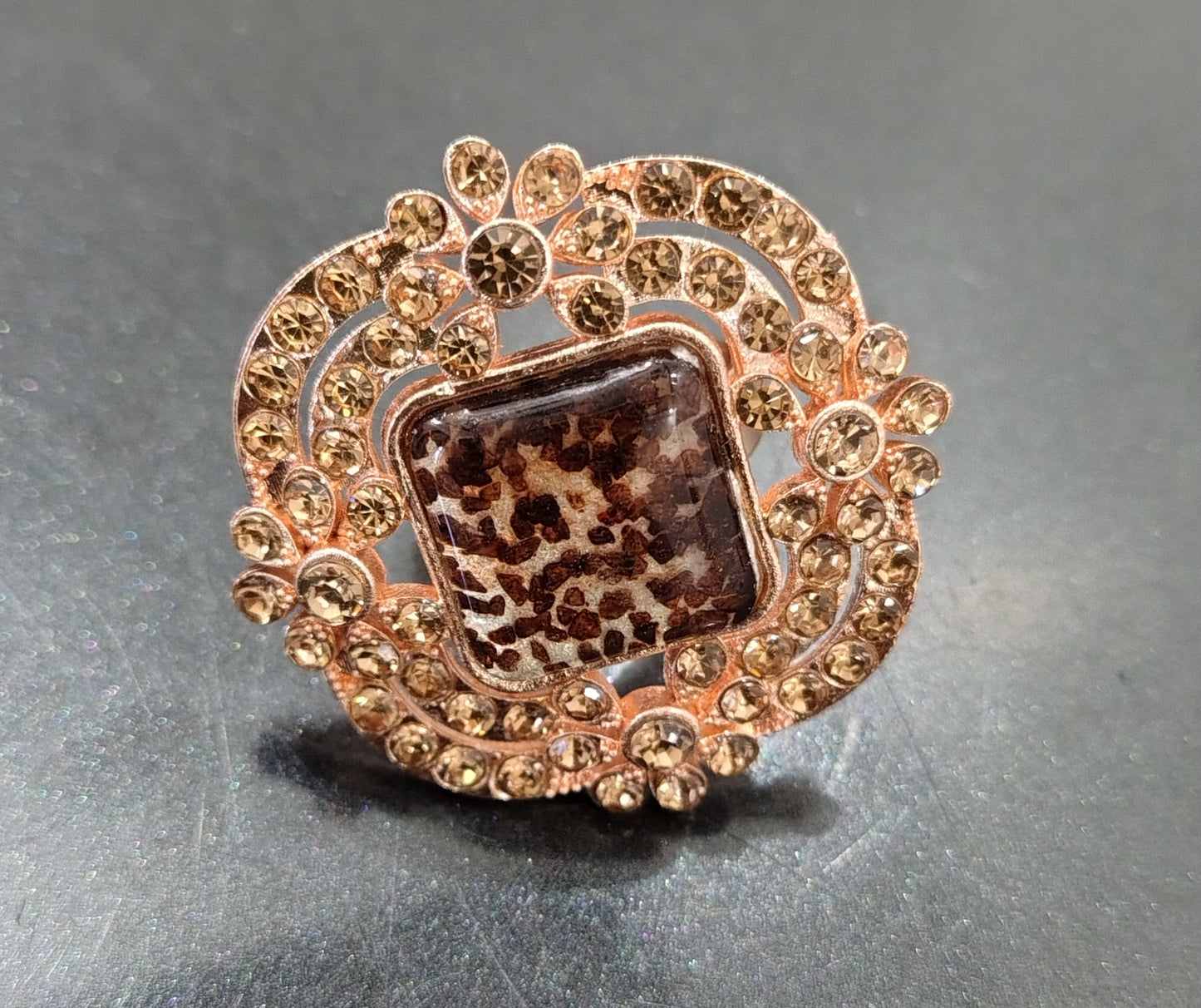 brown stone ring