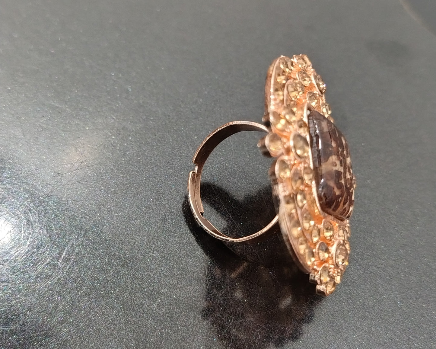 brown stone ring
