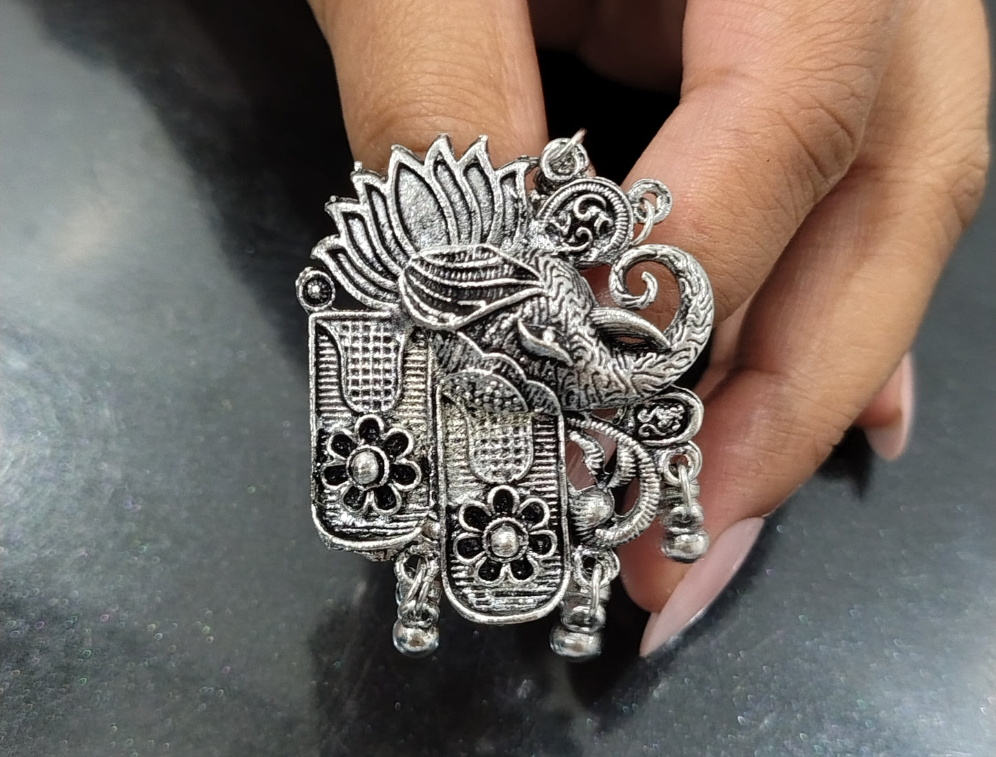 oxidized silver ring