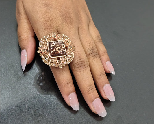 brown stone ring