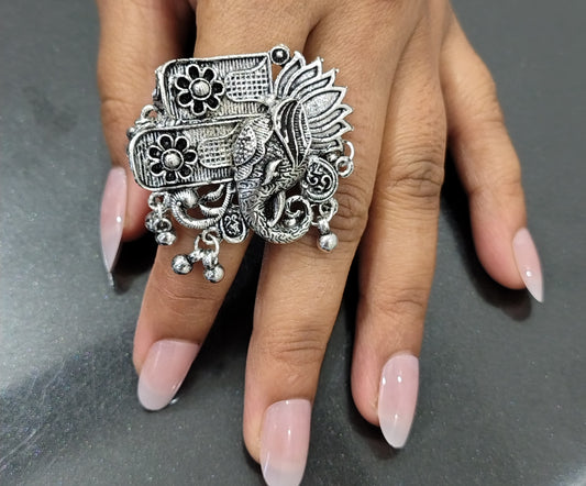 oxidized silver ring
